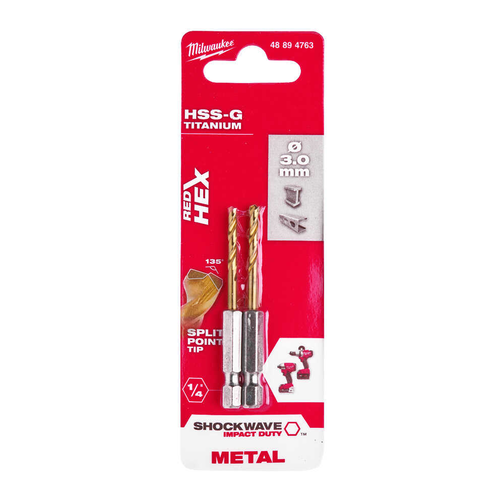3x65 mm HSS-G Hex Girişli Metal Matkap Ucu