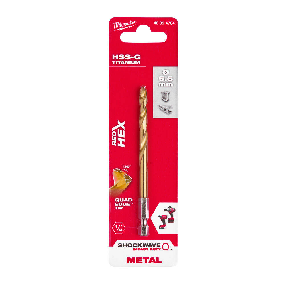 5. 5x104 mm HSS-G Hex Girişli Metal Matkap Ucu - 1
