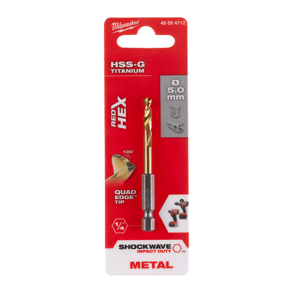 5x93 mm HSS-G Hex Girişli Metal Matkap Ucu - 1