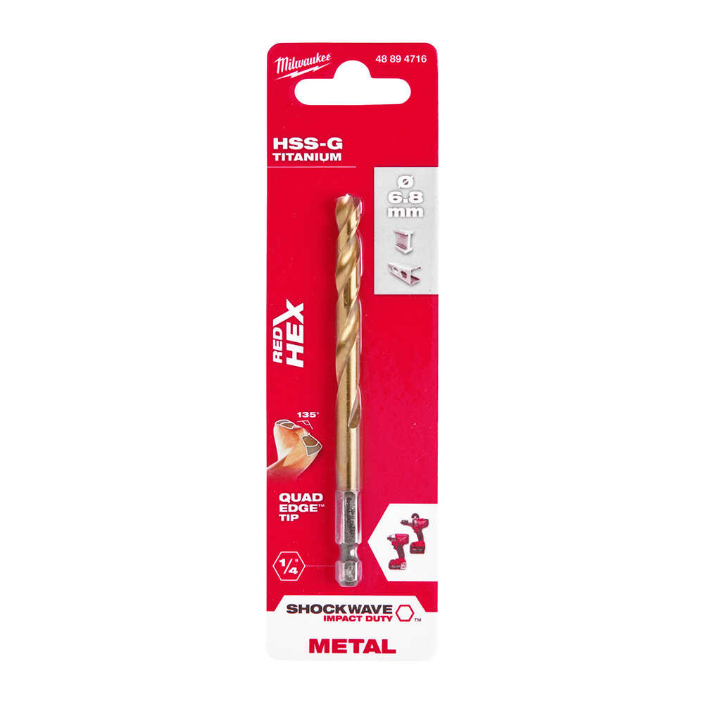6. 8x108 Mm Hss-g Hex Girişli Metal Matkap Ucu