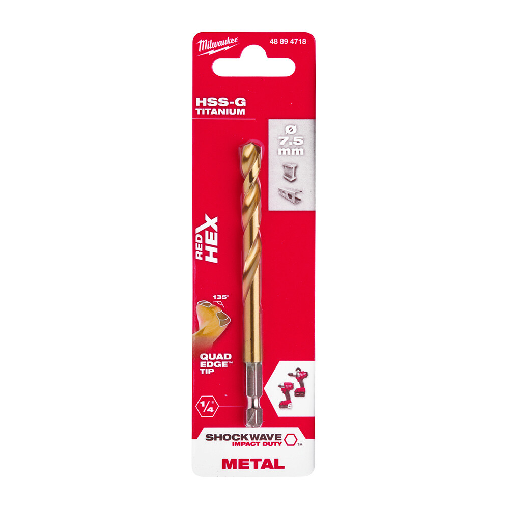 7. 5x110 mm HSS-G Hex Girişli Metal Matkap Ucu - 1