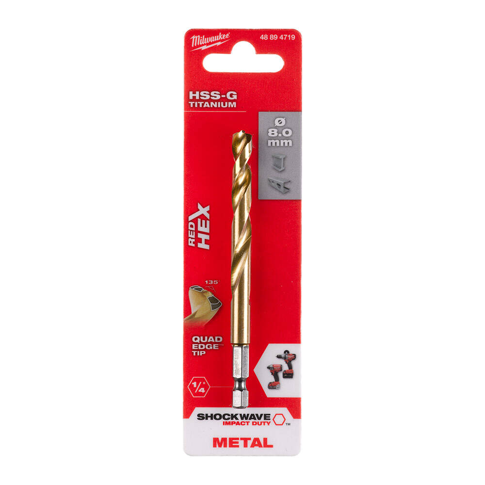 8x111 mm HSS-G Hex Girişli Metal Matkap Ucu - 1