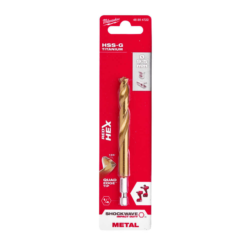 9. 5x118 mm HSS-G Hex Girişli Metal Matkap Ucu