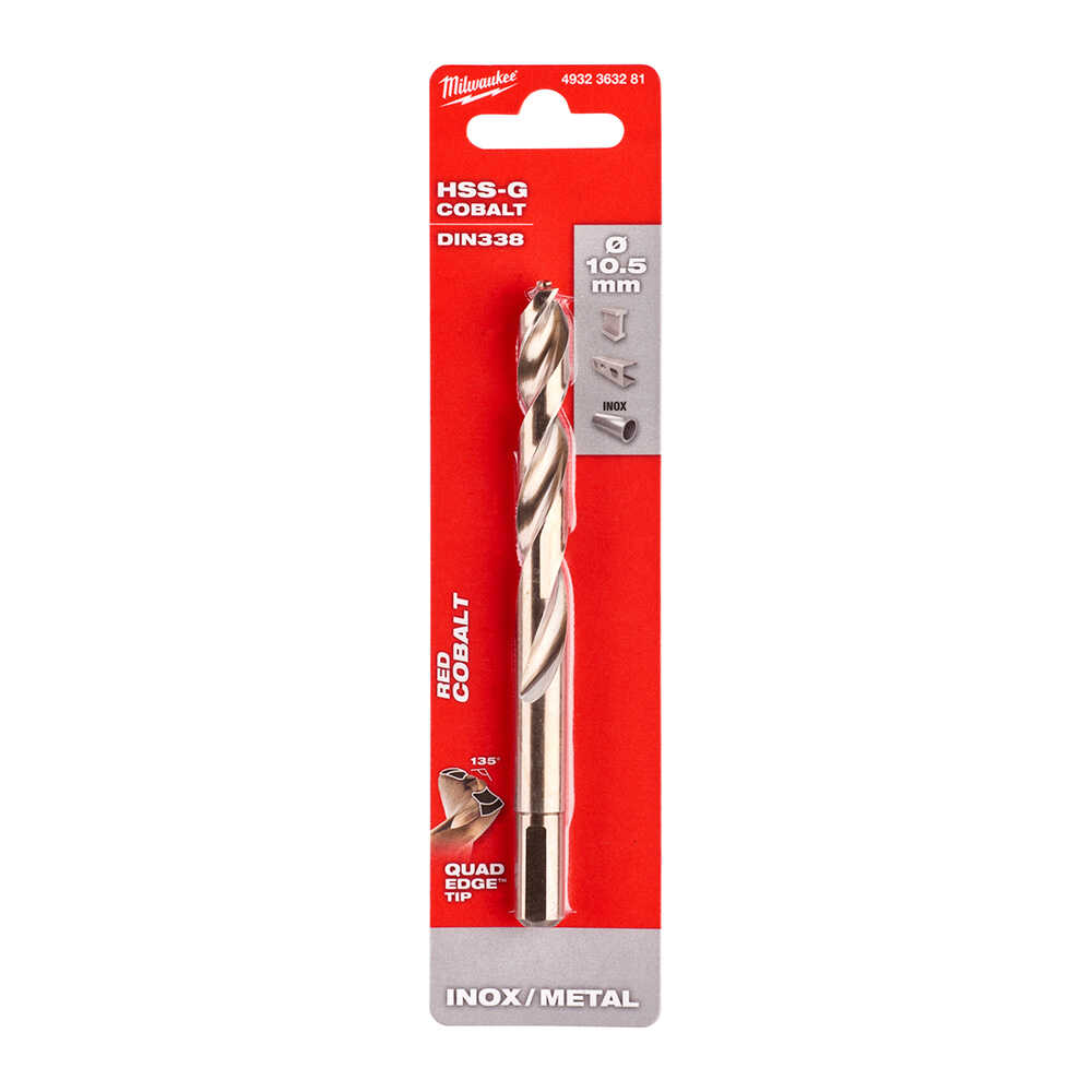 10. 5x133 Mm Altın Serisi Hss-g Co Metal Matkap Ucu