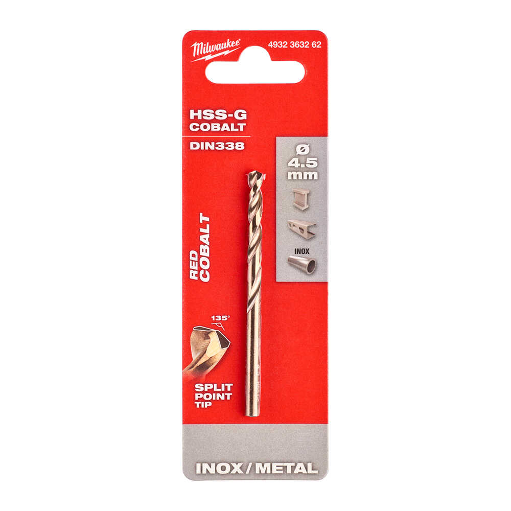 4. 5x80 Mm Altın Serisi Hss-g Co Metal Matkap Ucu
