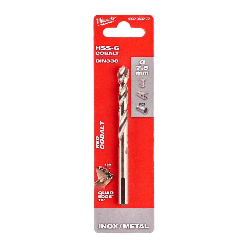 7. 5x109 Mm Altın Serisi Hss-g Co Metal Matkap Ucu