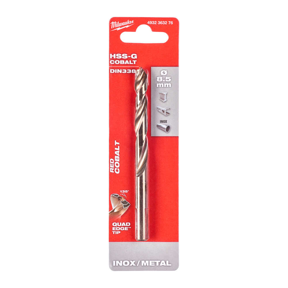 8. 5x117 mm Altın Serisi HSS-G Co Metal Matkap Ucu