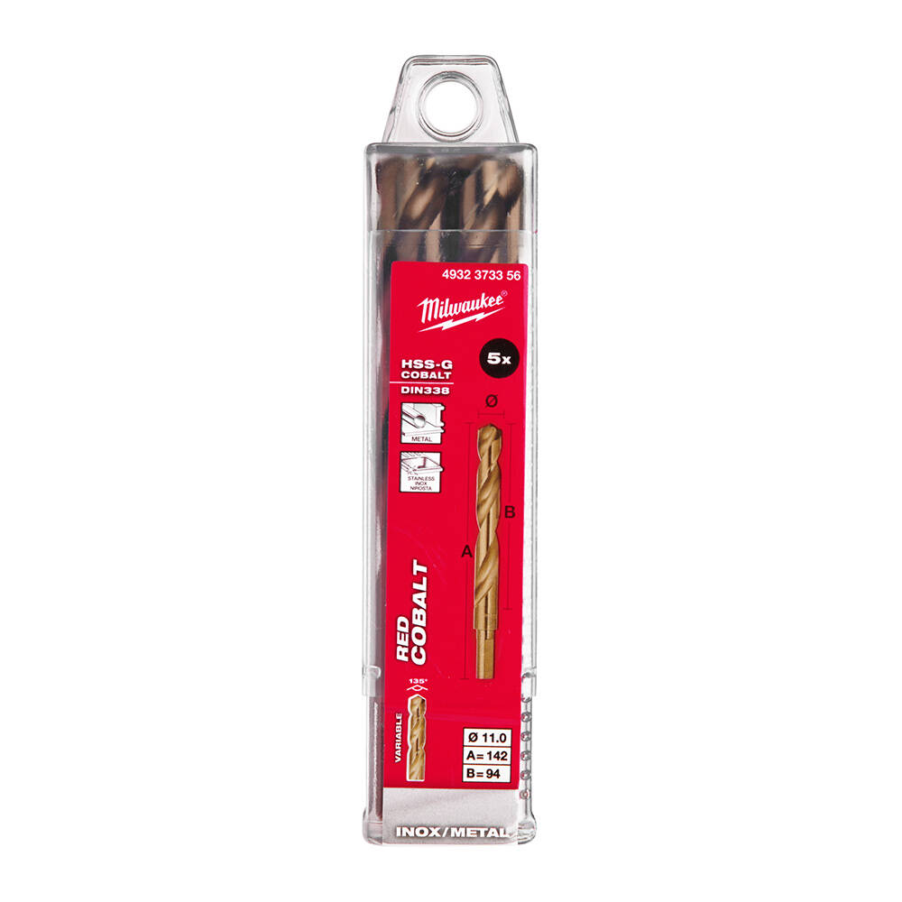 11. 0x142 mm Altın Serisi HSS-G Co Metal Matkap Ucu - 5'li - 1