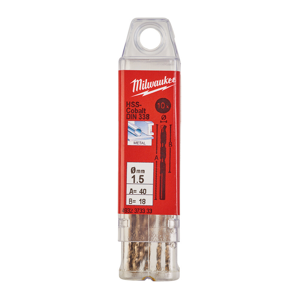 1. 5x40 mm Altın Serisi HSS-G Co Metal Matkap Ucu - 10'lu - 1