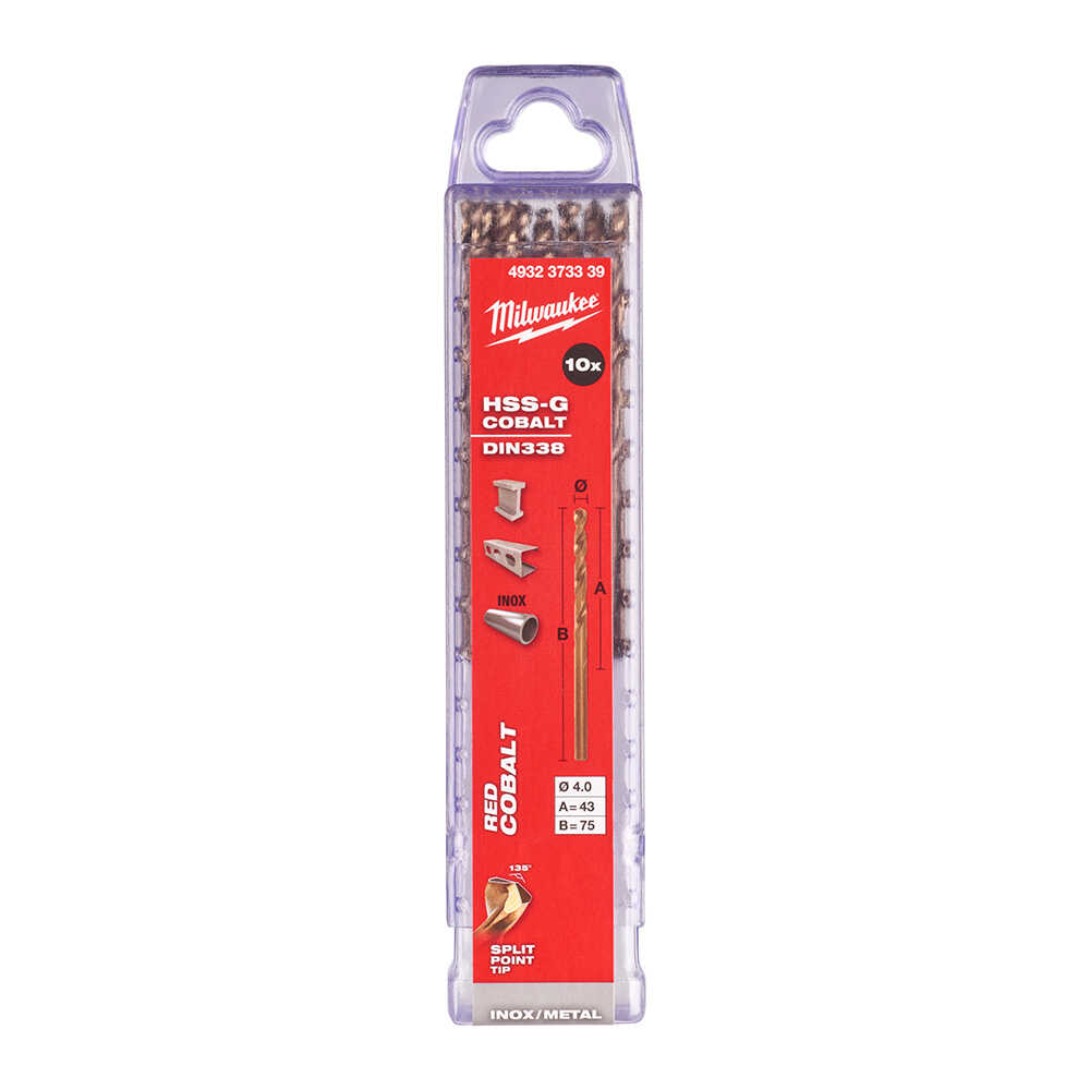 4. 0x75 Mm Altın Serisi Hss-g Co Metal Matkap Ucu - 10