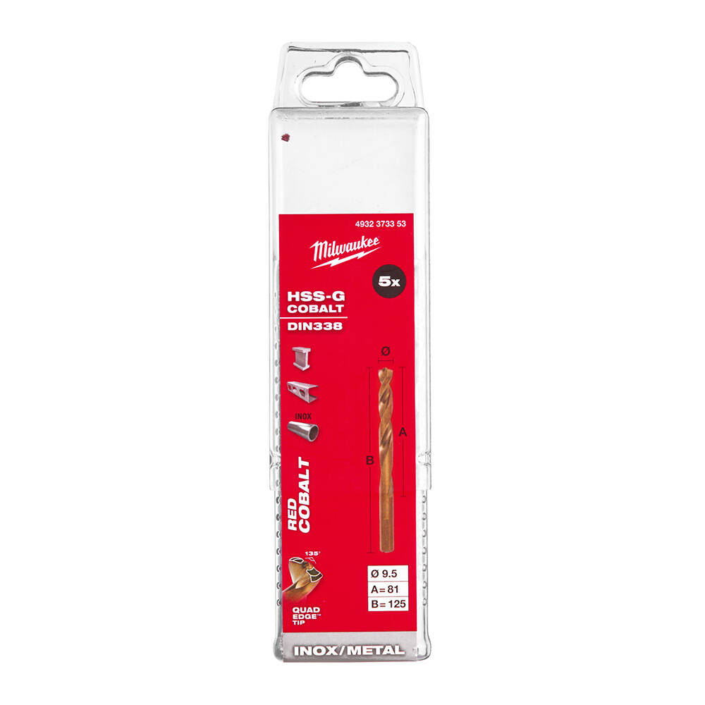 9. 5x125 mm Altın Serisi HSS-G Co Metal Matkap Ucu - 5'li - 1