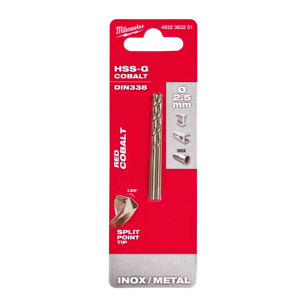 2. 5x57 Mm Altın Serisi Hss-g Co Metal Matkap Ucu - 2