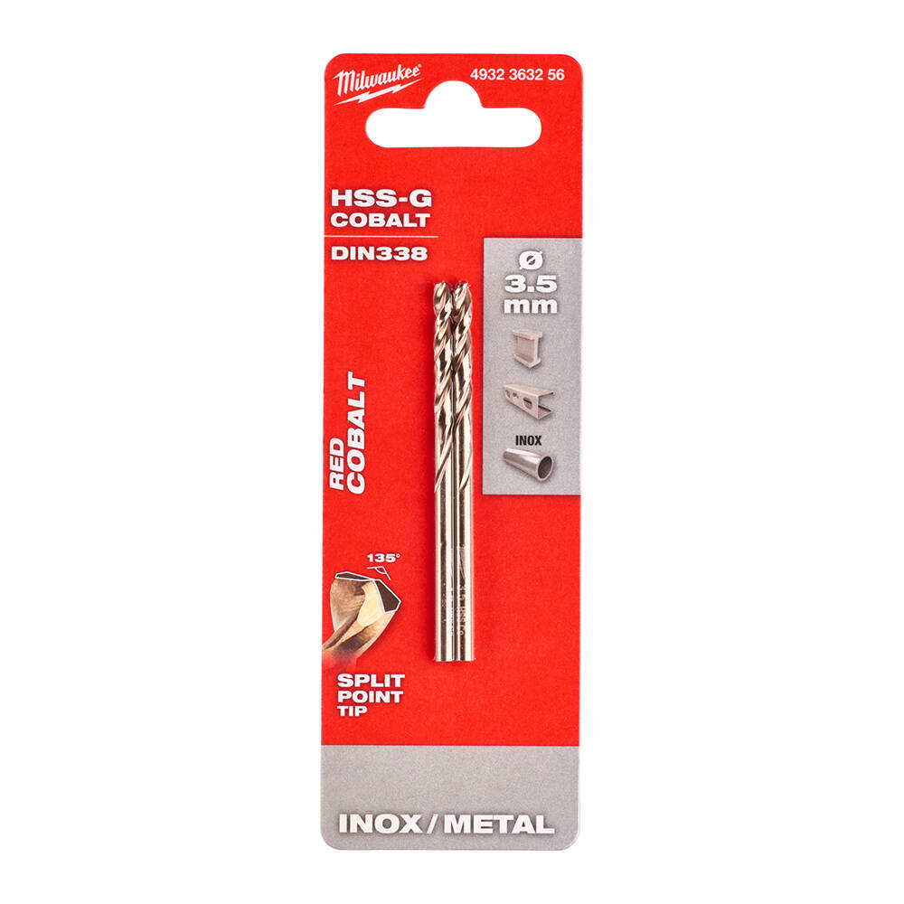 3. 5x70 mm Altın Serisi HSS-G Co Metal Matkap Ucu - 2'li - 1