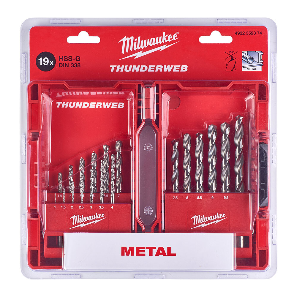 19 Parça Thunderweb Serisi Metal Matkap Uç Seti - 1-10 mm - 3
