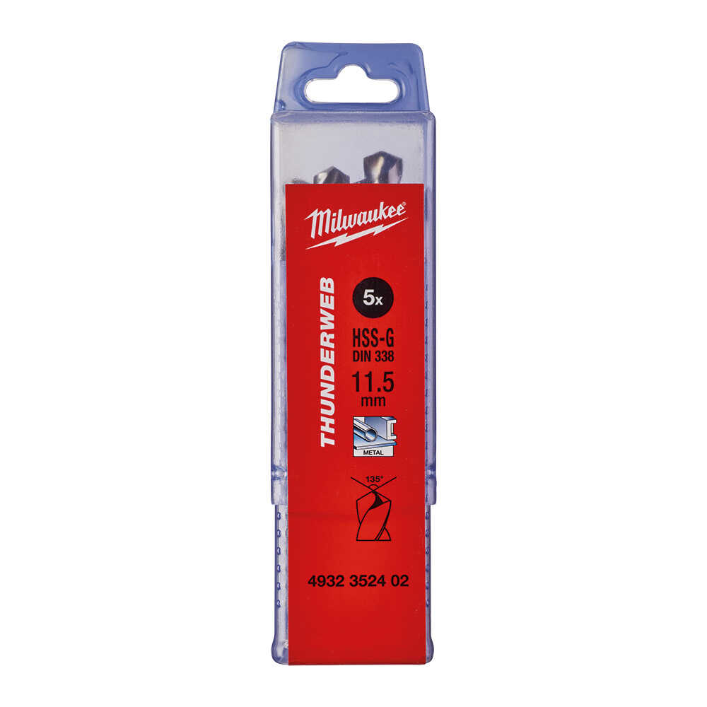 11. 5x142 mm Thunderweb Serisi Metal Matkap Ucu - 5'li