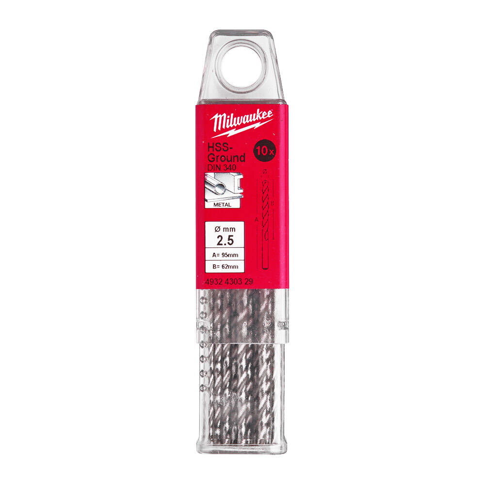 2. 5x95 mm HSS Uzun Seri Metal Matkap Ucu 10'lu - 1