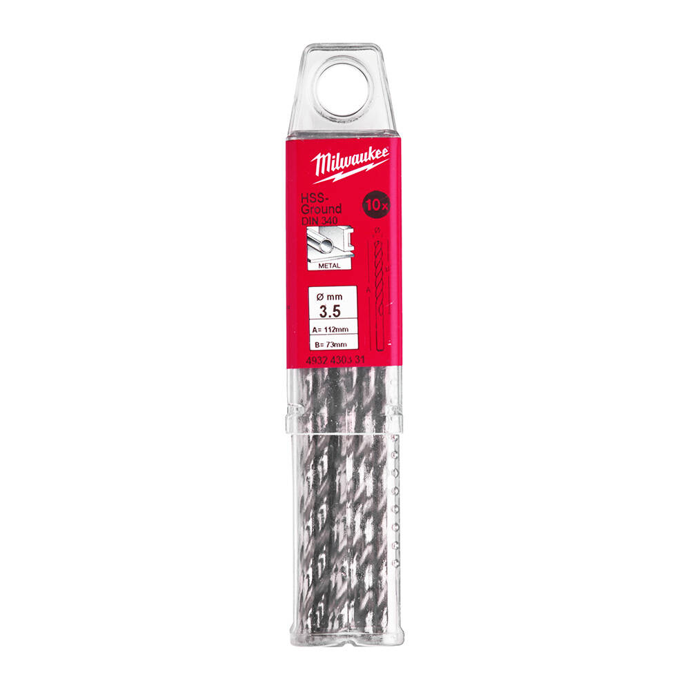 3. 5x112 mm HSS Uzun Seri Metal Matkap Ucu 10'lu - 1