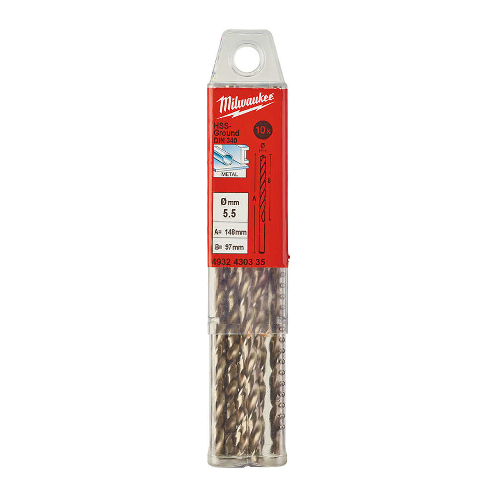 5. 5x139 Mm Hss Uzun Seri Metal Matkap Ucu 10