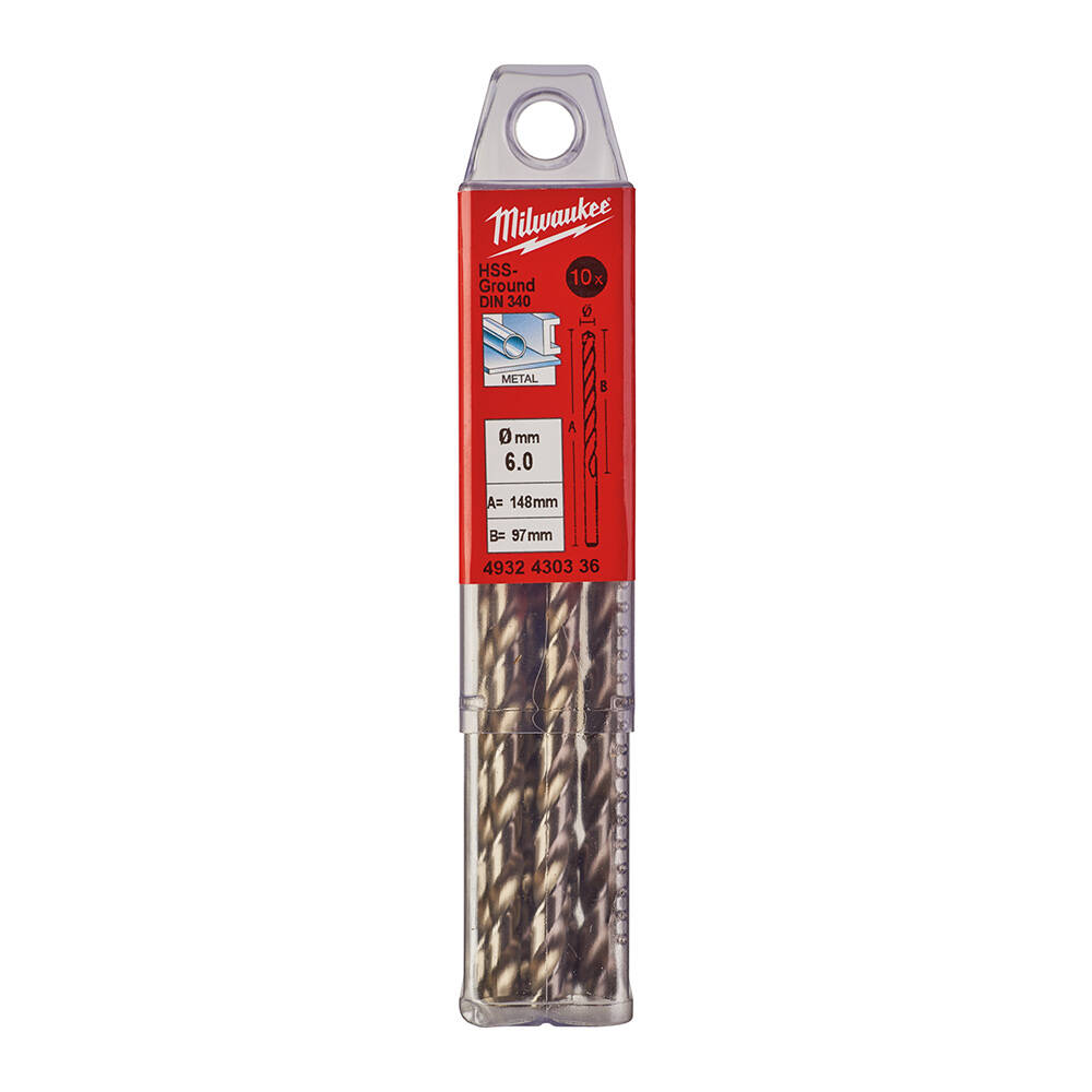 6. 0x139 mm HSS Uzun Seri Metal Matkap Ucu 10'lu - 1