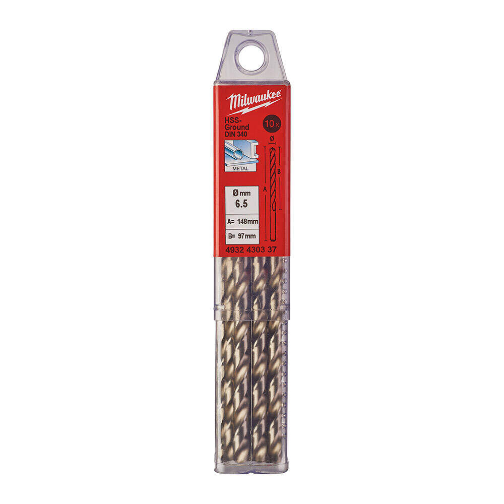 6. 5x148 mm HSS Uzun Seri Metal Matkap Ucu 10'lu - 1