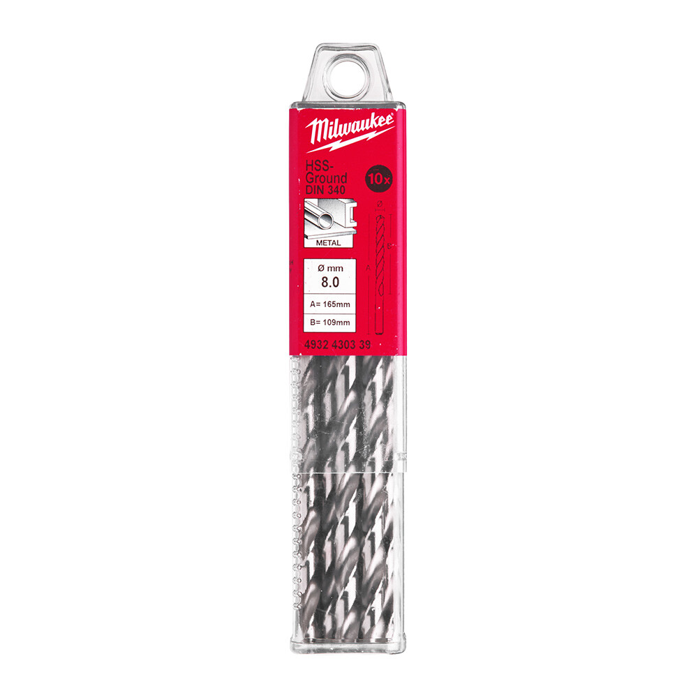 8. 0x165 mm HSS Uzun Seri Metal Matkap Ucu 10'lu - 1