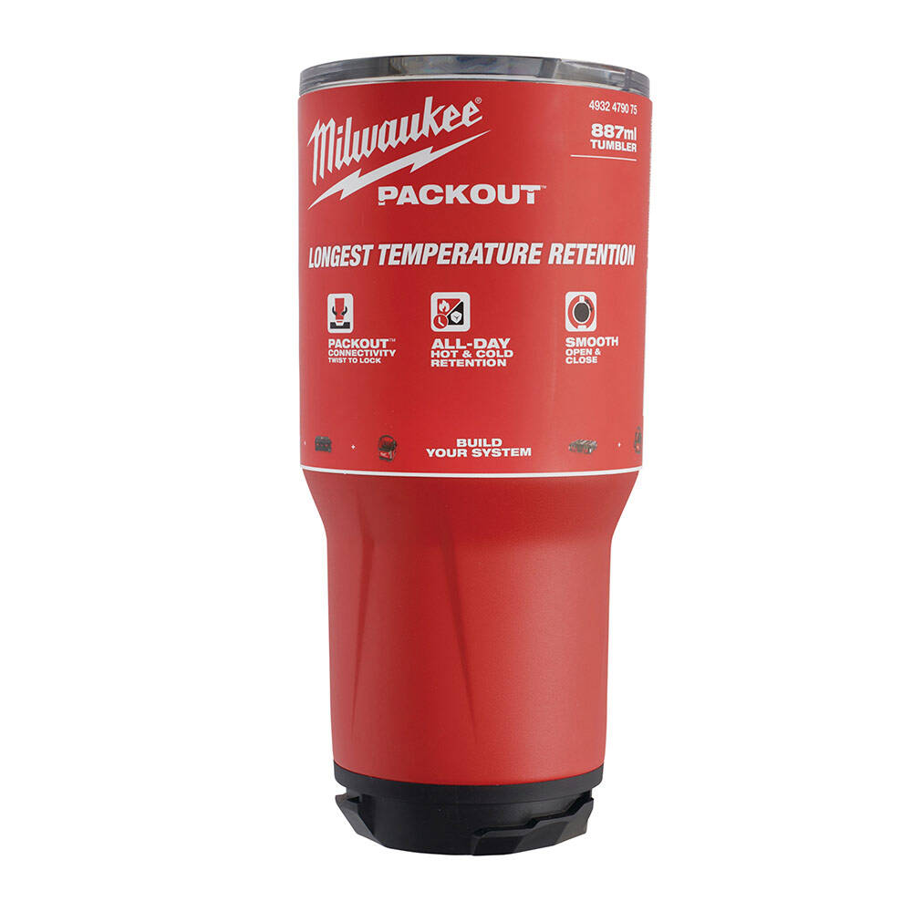 887 ml Packout™ Kırmızı Matara Bardak - 1