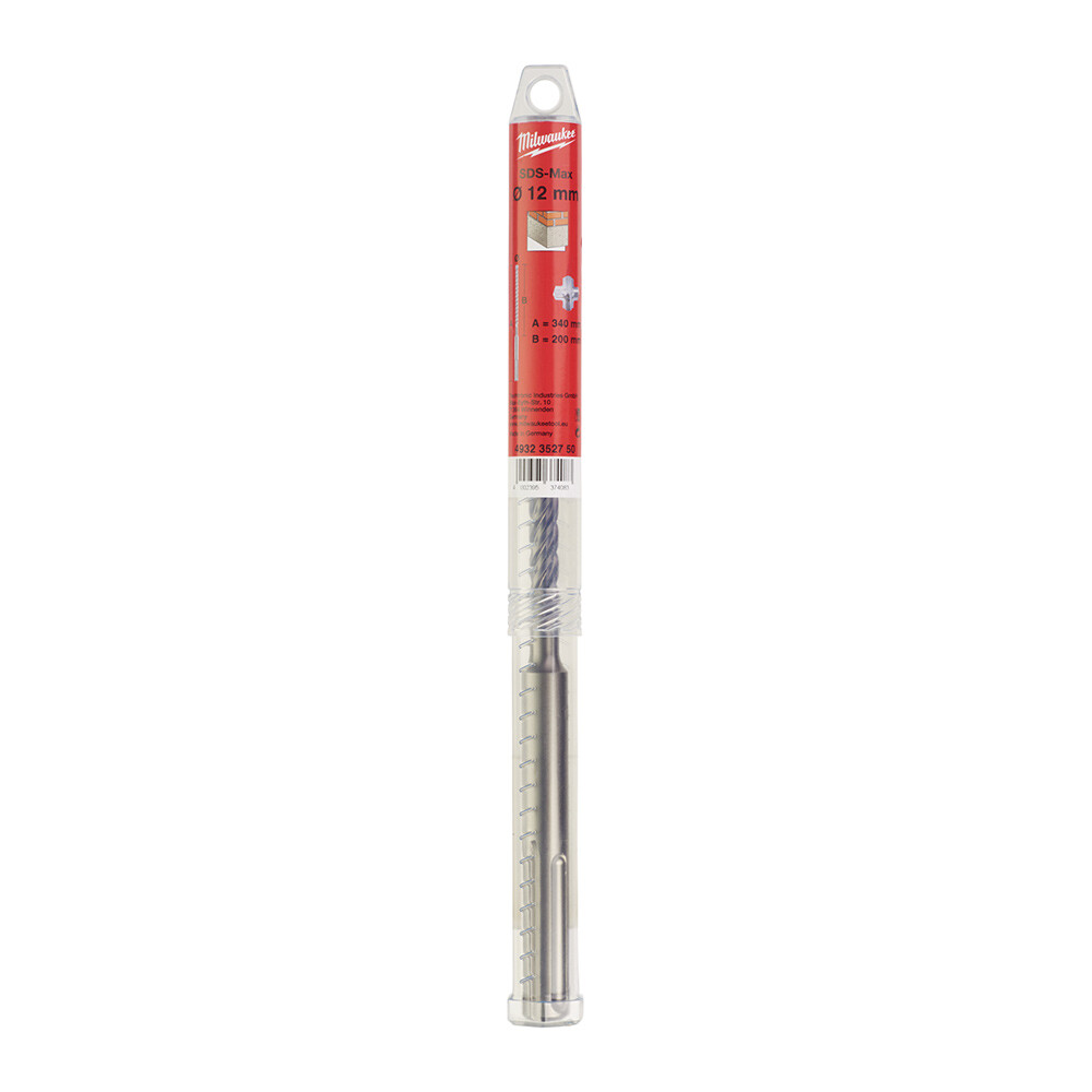 12x340 mm Sds-Max Elmas Uçlu Matkap Ucu - 1
