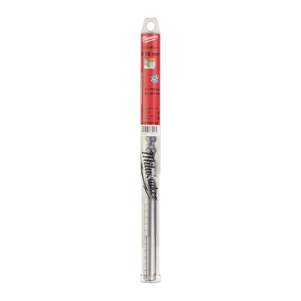 18x340 mm Sds-Max Elmas Uçlu Matkap Ucu - 1