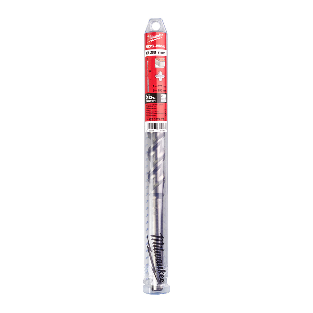 28x370 mm Sds-Max Elmas Uçlu Matkap Ucu - 1