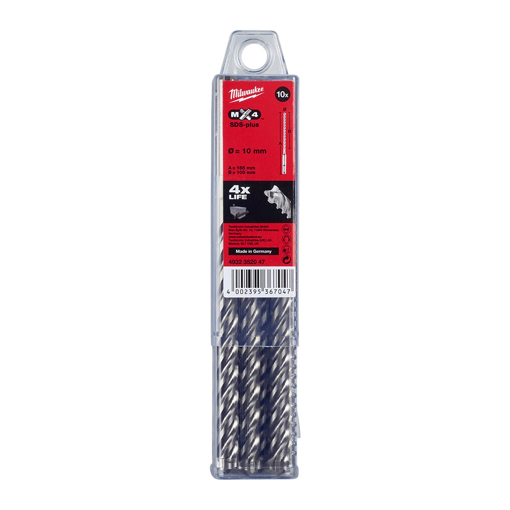 10x160 mm Sds-Plus Mx4 Serisi 4 Elmaslı Matkap Ucu - 10'lu - 1