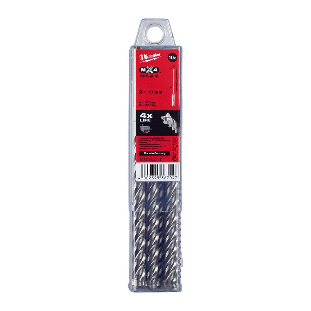 10x160 mm Sds-Plus Mx4 Serisi 4 Elmaslı Matkap Ucu - 10'lu - 1
