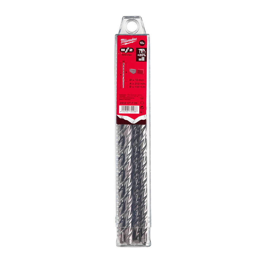 10x210 mm Sds-Plus MS2 Seri 2 Elmaslı Matkap Ucu - 10'lu - 1