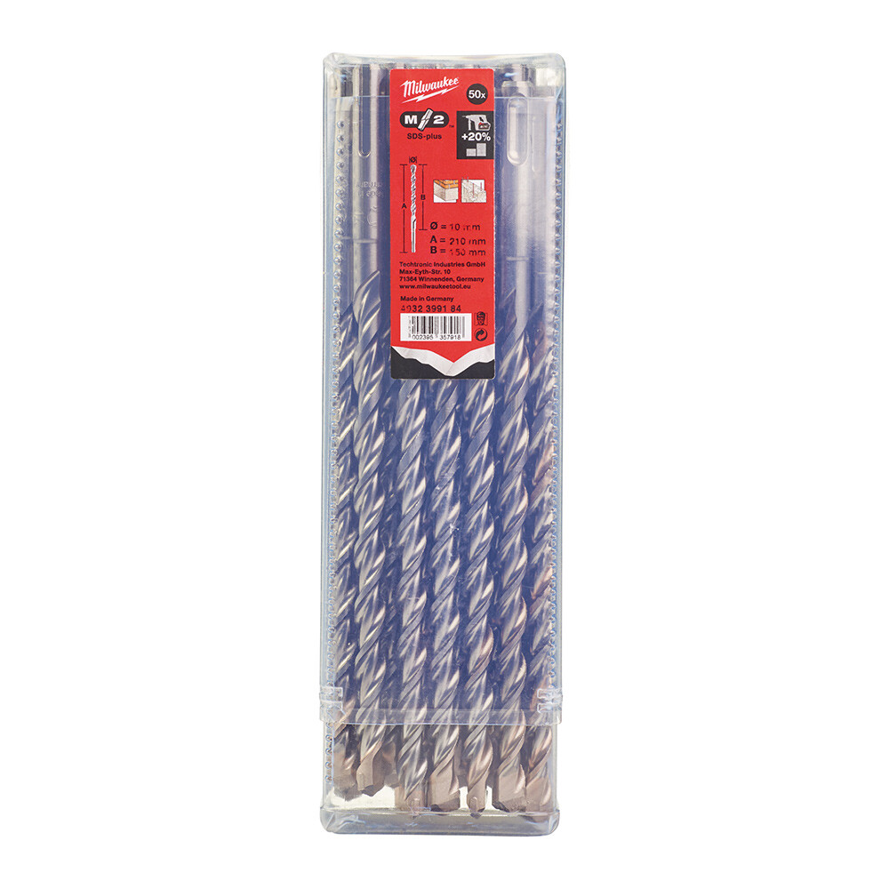 10x210 mm Sds-Plus MS2 Seri 2 Elmaslı Matkap Ucu - 50'li - 1