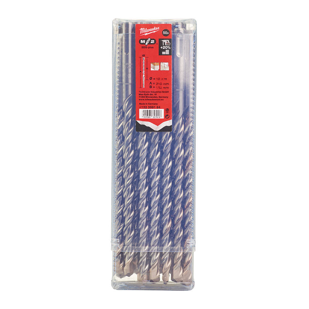 10x210 mm Sds-Plus MS2 Seri 2 Elmaslı Matkap Ucu - 50'li - 1