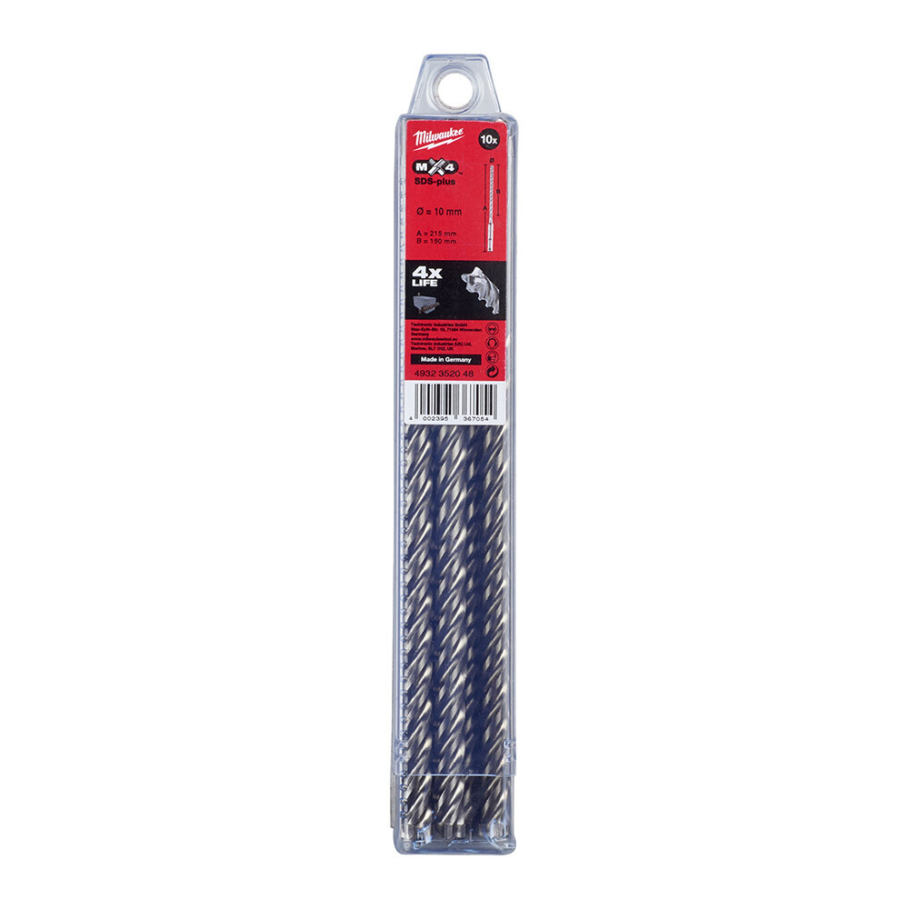 10x210 mm Sds-Plus Mx4 Serisi 4 Elmaslı Matkap Ucu - 10'lu - 1