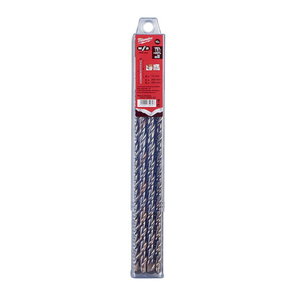 10x260 mm Sds-Plus MS2 Seri 2 Elmaslı Matkap Ucu - 10'lu - 1