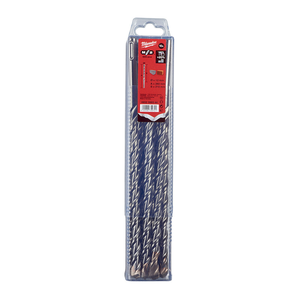 12x260 mm Sds-Plus MS2 Seri 2 Elmaslı Matkap Ucu - 10'lu - 1
