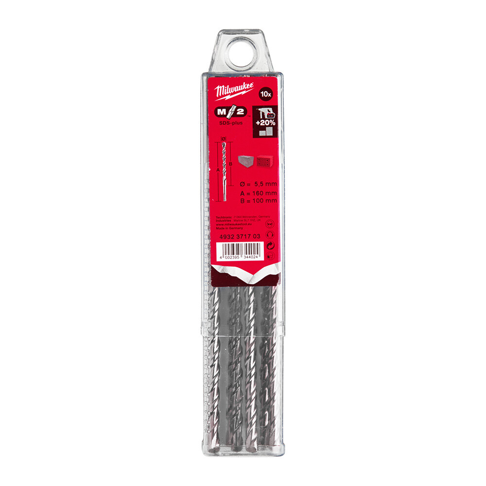 5. 5x160 mm Sds-Plus MS2 Seri 2 Elmaslı Matkap Ucu - 10'lu - 1