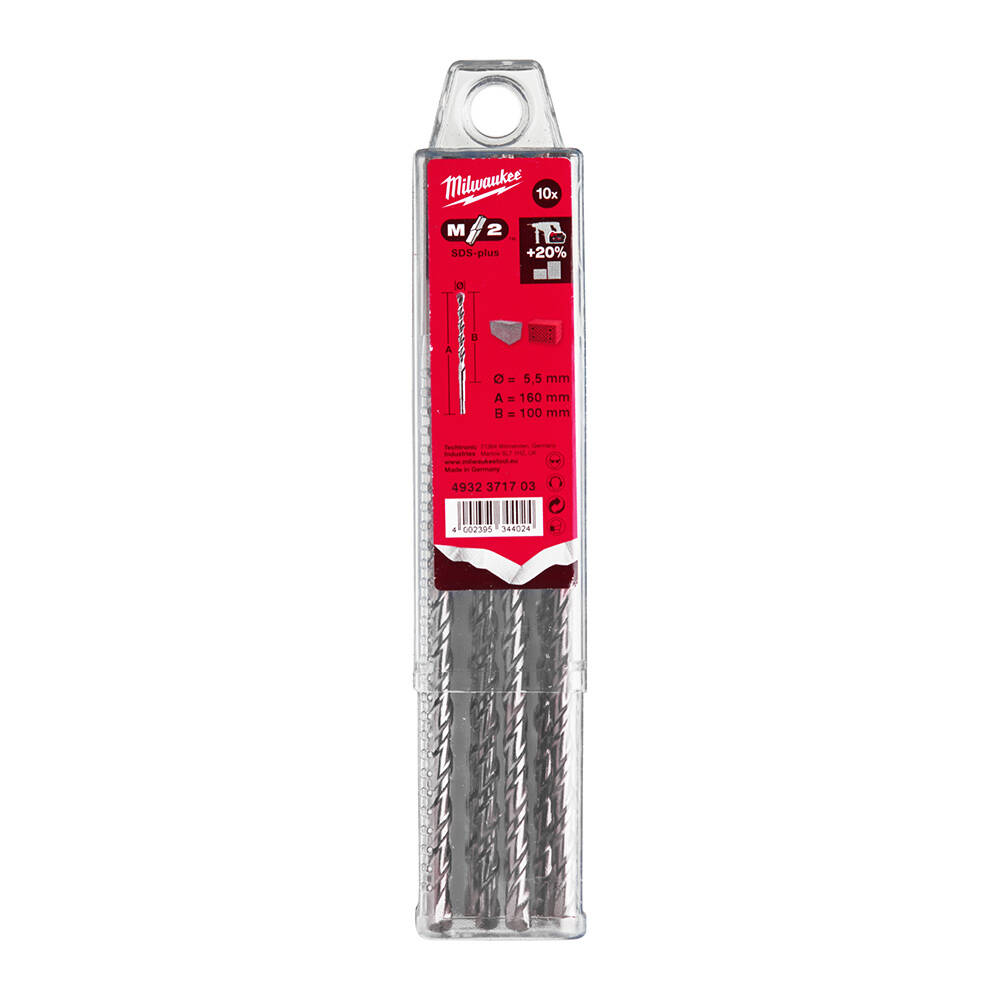5. 5x160 mm Sds-Plus MS2 Seri 2 Elmaslı Matkap Ucu - 10'lu - 1