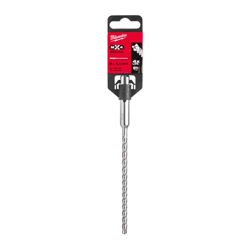 5. 5x165 mm Sds-Plus Mx4 Serisi 4 Elmaslı Matkap Ucu