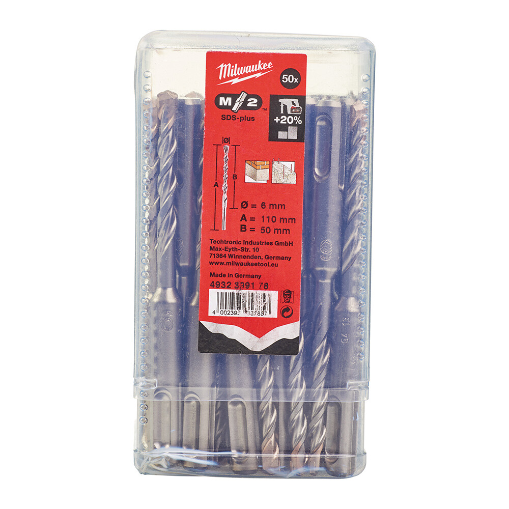 6x110 mm Sds-Plus MS2 Seri 2 Elmaslı Matkap Ucu - 50'li - 1