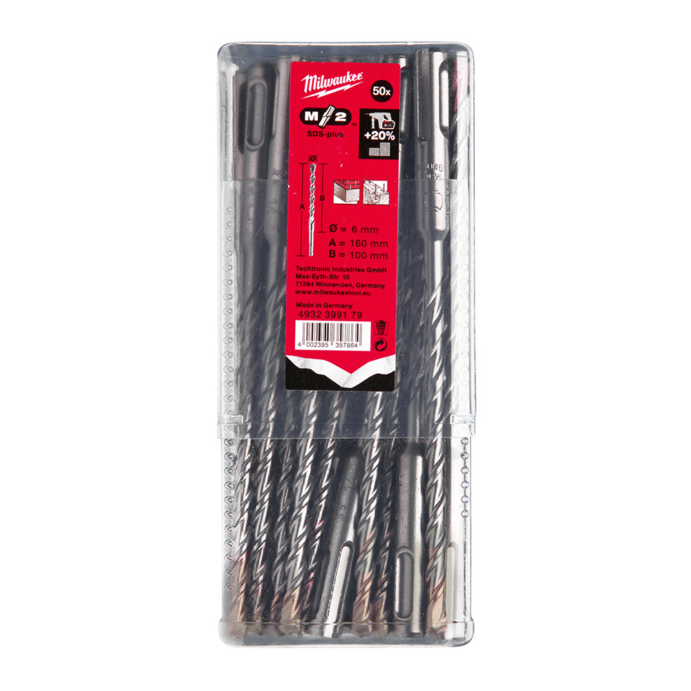 6x160 mm Sds-Plus MS2 Seri 2 Elmaslı Matkap Ucu - 50'li - 1
