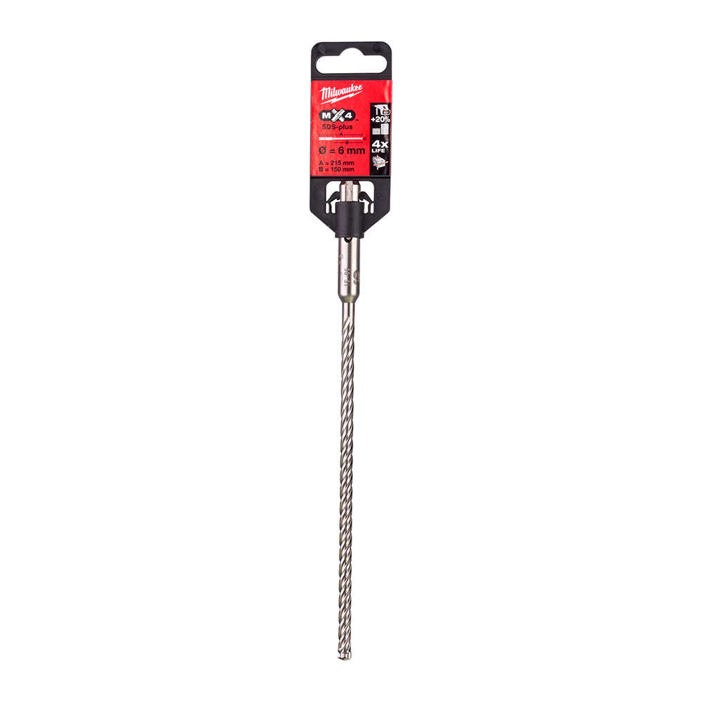 6x215 mm Sds-Plus Mx4 Serisi 4 Elmaslı Matkap Ucu