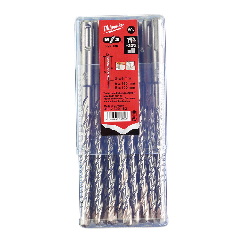 8x160 mm Sds-Plus MS2 Seri 2 Elmaslı Matkap Ucu - 50'li - 1