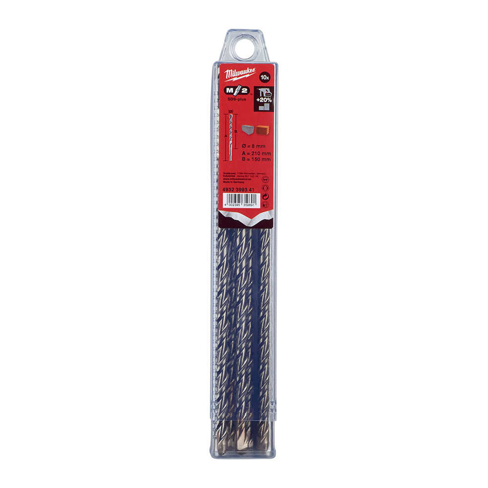 8. 0x210 mm Sds-Plus MS2 Seri 2 Elmaslı Matkap Ucu - 10'lu