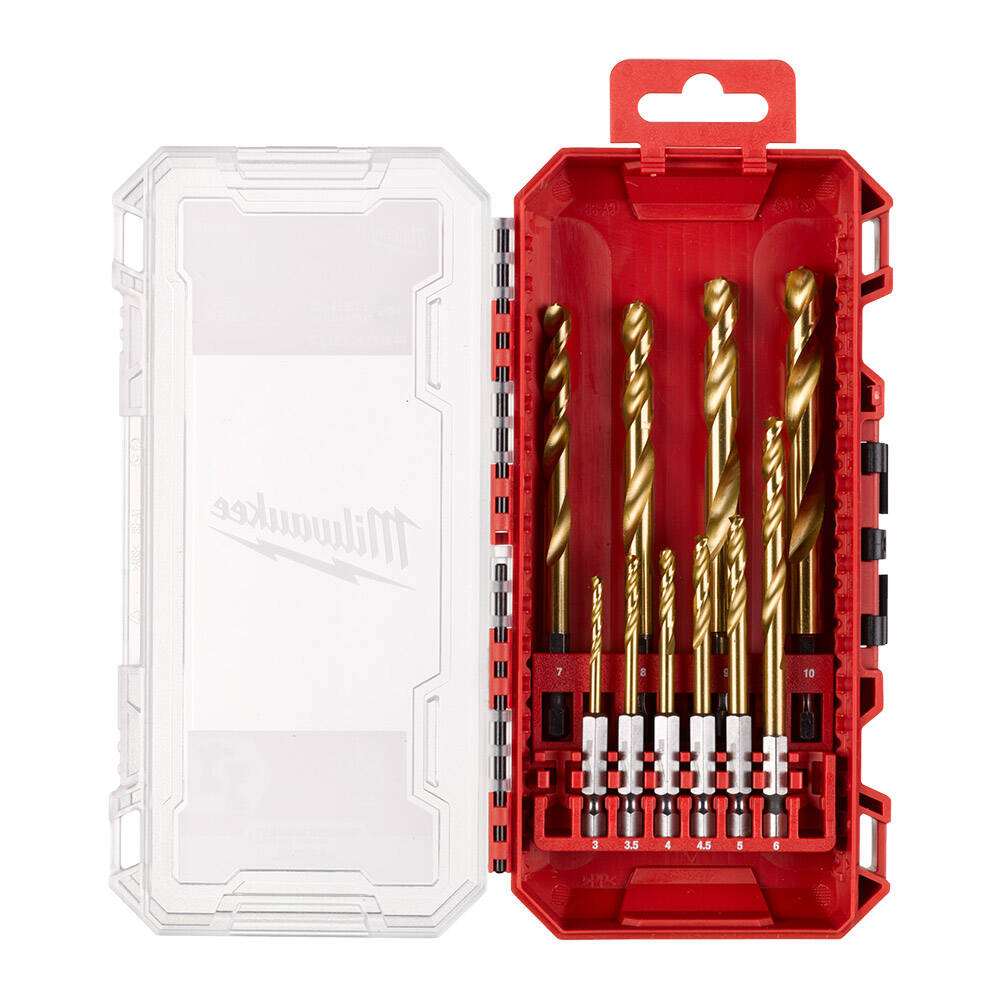 10 Parça Red Hex Girişli HSS-G Tin Metal Matkap Ucu - 1
