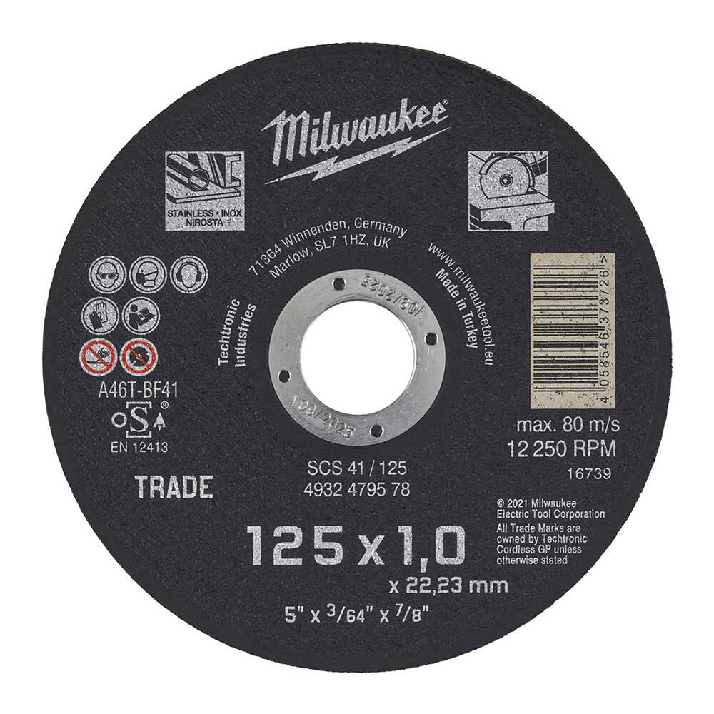 SCS41 125 x 1.0 mm Inox Taş Metal Kesme Taşı - 1