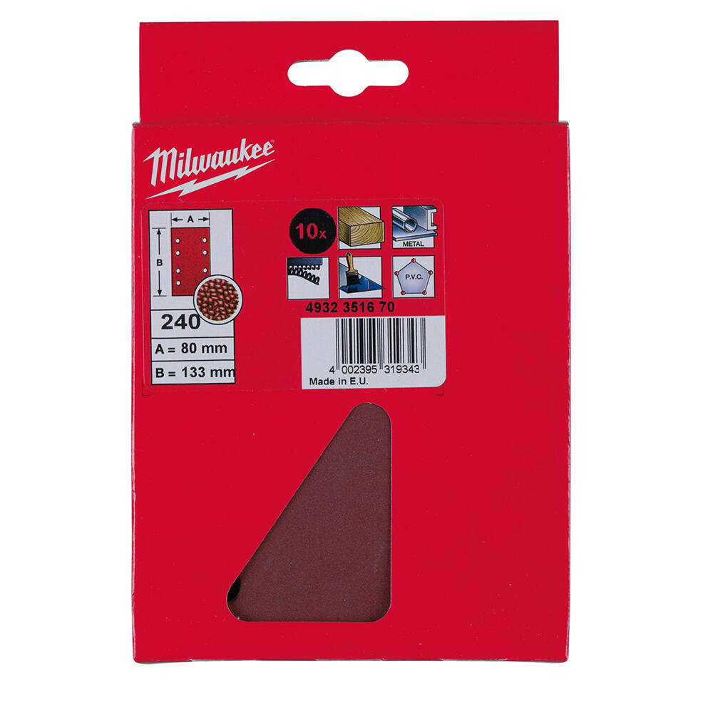 240 Kum 80x133 mm Titreşim Zımpara Tabanı - 10'lu - 2