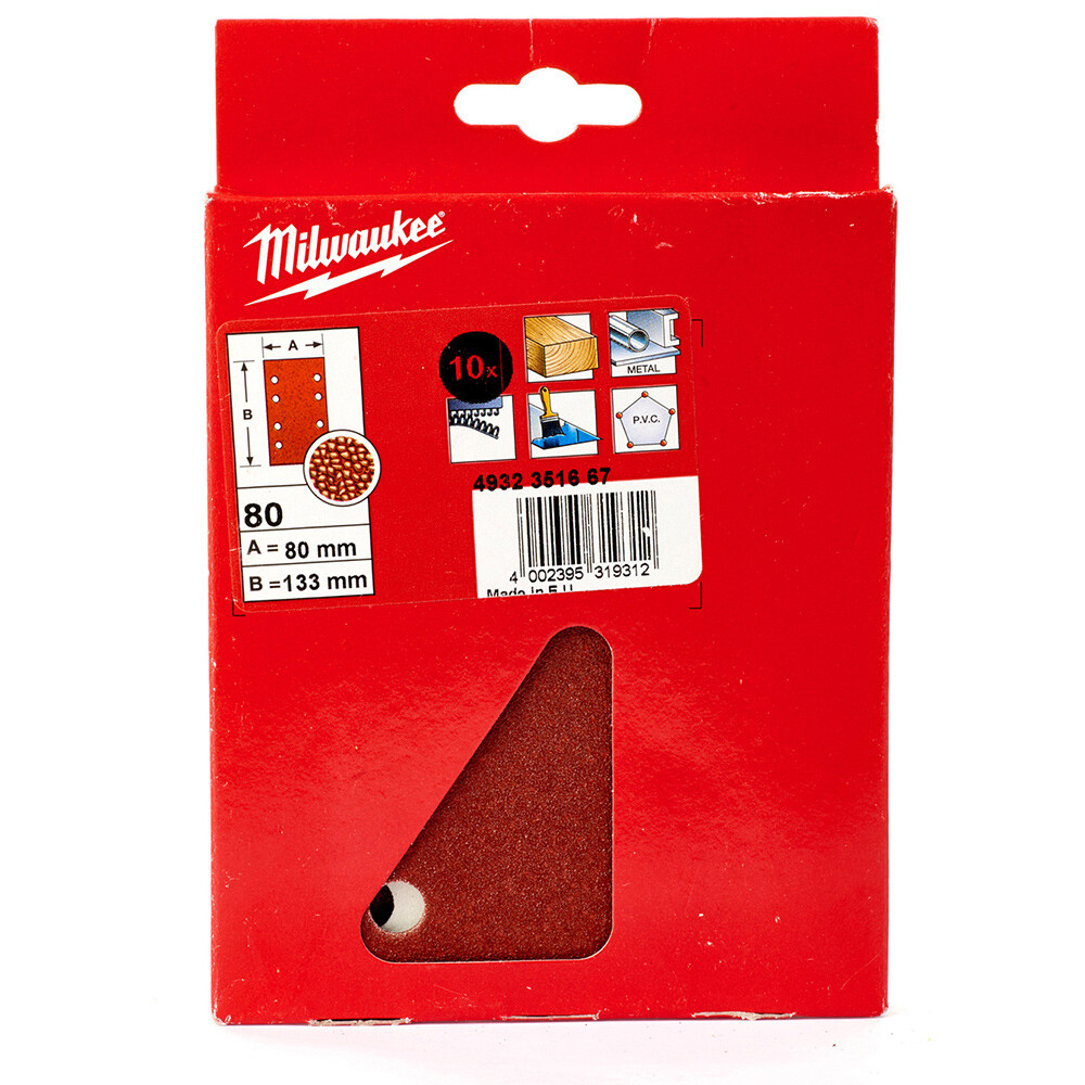 80 Kum 80x133 mm Titreşim Zımpara Tabanı - 10'lu - 2